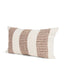 Mercana Levon 14x26 Lumbar Plush Cream w/ Orange Dashed Stripes Decorative Pillow Cover