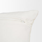 Mercana Levon 14x26 Lumbar Plush Cream w/ Orange Dashed Stripes Decorative Pillow Cover
