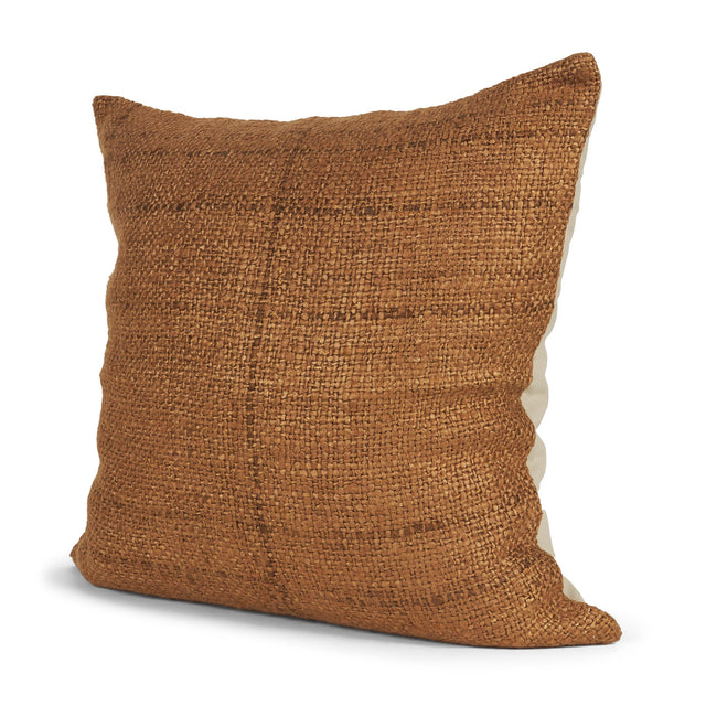 Mercana Lowen 22x22 Square Copper Rust Woven Decorative Pillow
