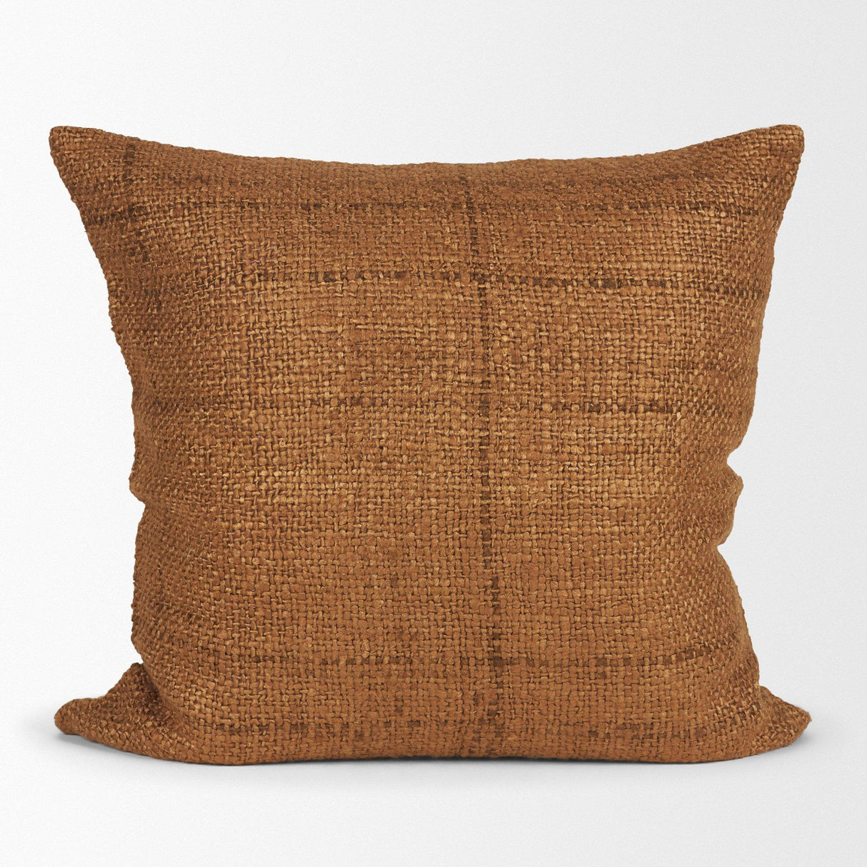 Mercana Lowen 22x22 Square Copper Rust Woven Decorative Pillow