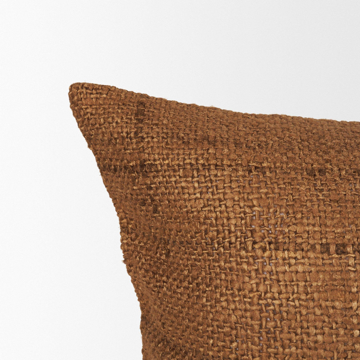 Mercana Lowen 22x22 Square Copper Rust Woven Decorative Pillow
