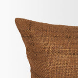 Mercana Lowen 22x22 Square Copper Rust Woven Decorative Pillow