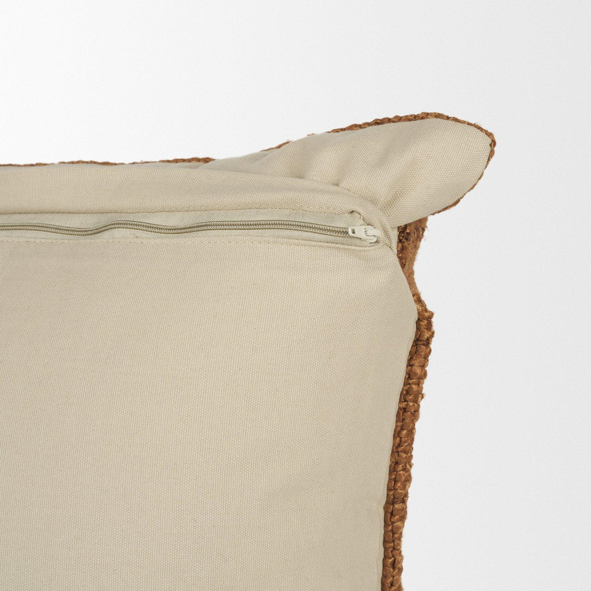 Mercana Lowen 22x22 Square Copper Rust Woven Decorative Pillow