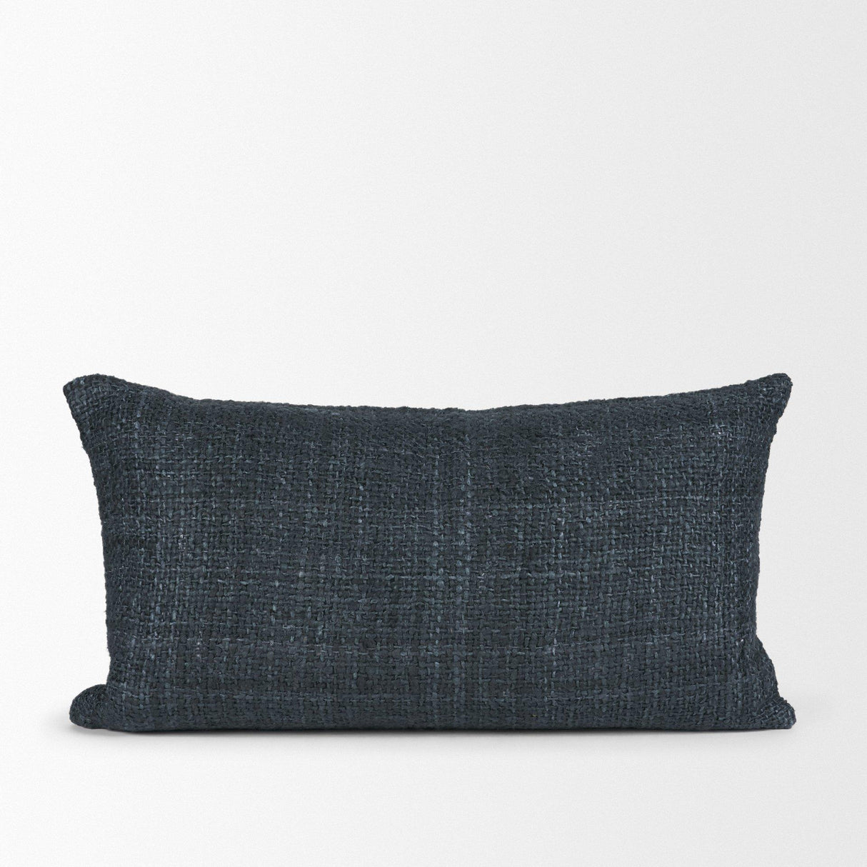 Mercana Lowen 14x26 Lumbar Navy Woven Decorative Pillow