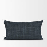 Mercana Lowen 14x26 Lumbar Navy Woven Decorative Pillow