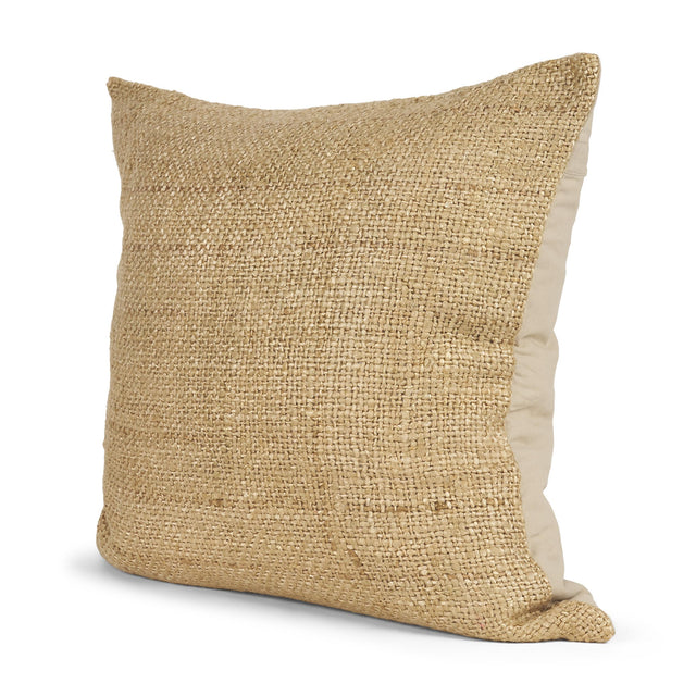 Mercana Lowen 22x22 Square Gold Woven Decorative Pillow