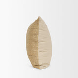 Mercana Lowen 22x22 Square Gold Woven Decorative Pillow