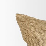 Mercana Lowen 22x22 Square Gold Woven Decorative Pillow