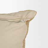 Mercana Lowen 22x22 Square Gold Woven Decorative Pillow
