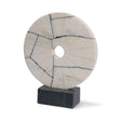 Mercana Orin White Marble Round Disc Decorative Object