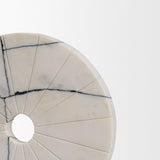 Mercana Orin White Marble Round Disc Decorative Object