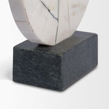 Mercana Orin White Marble Round Disc Decorative Object
