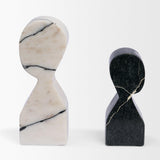 Mercana Shadow White & Black Marble Bookends