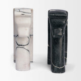 Mercana Cavalli Black and White Marble Horse Bookends