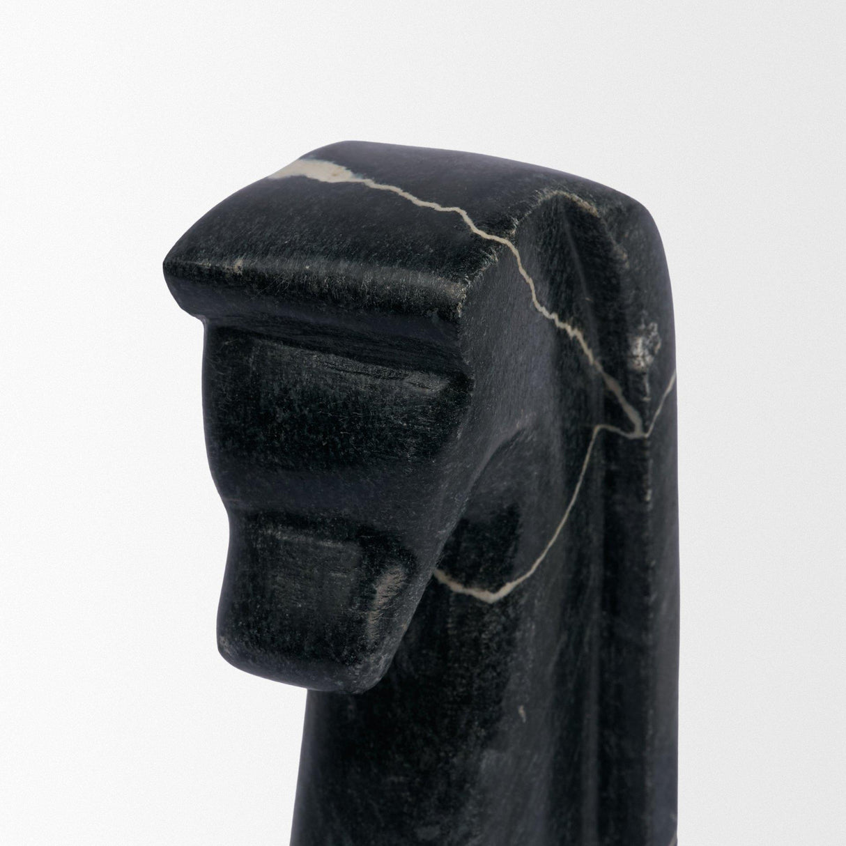 Mercana Cavalli Black and White Marble Horse Bookends