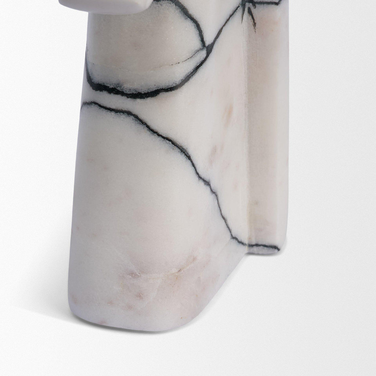 Mercana Cavalli Black and White Marble Horse Bookends