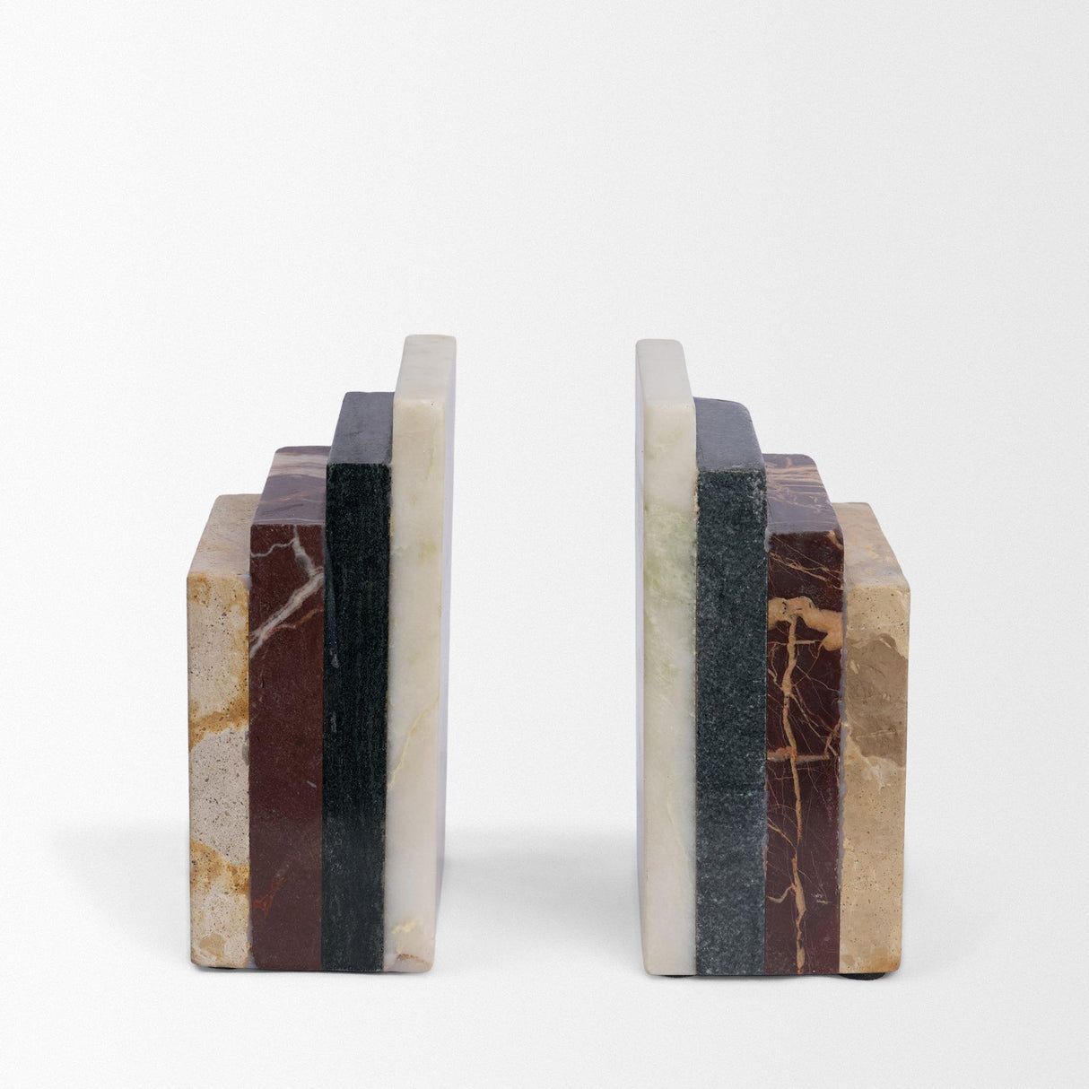 Mercana Corte Mixed Marble Stacked Bookends