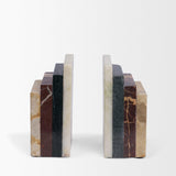 Mercana Corte Mixed Marble Stacked Bookends
