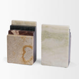 Mercana Corte Mixed Marble Stacked Bookends