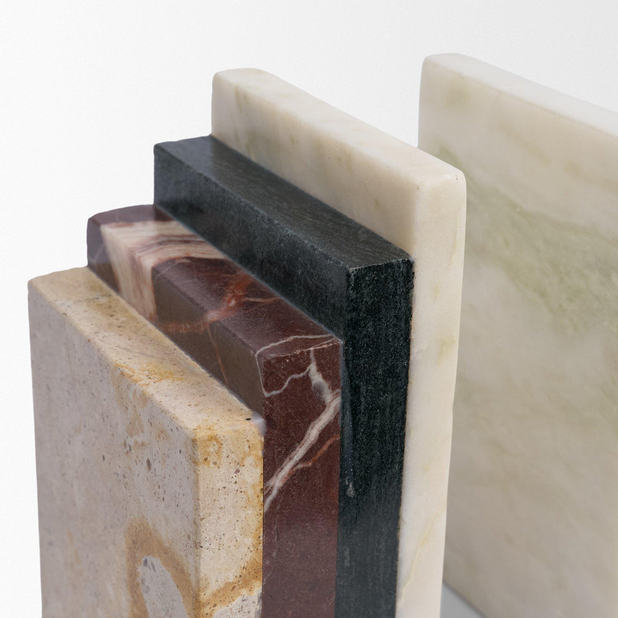 Mercana Corte Mixed Marble Stacked Bookends