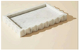 Mercana Camellia Rectangular White Marble Scalloped Tray