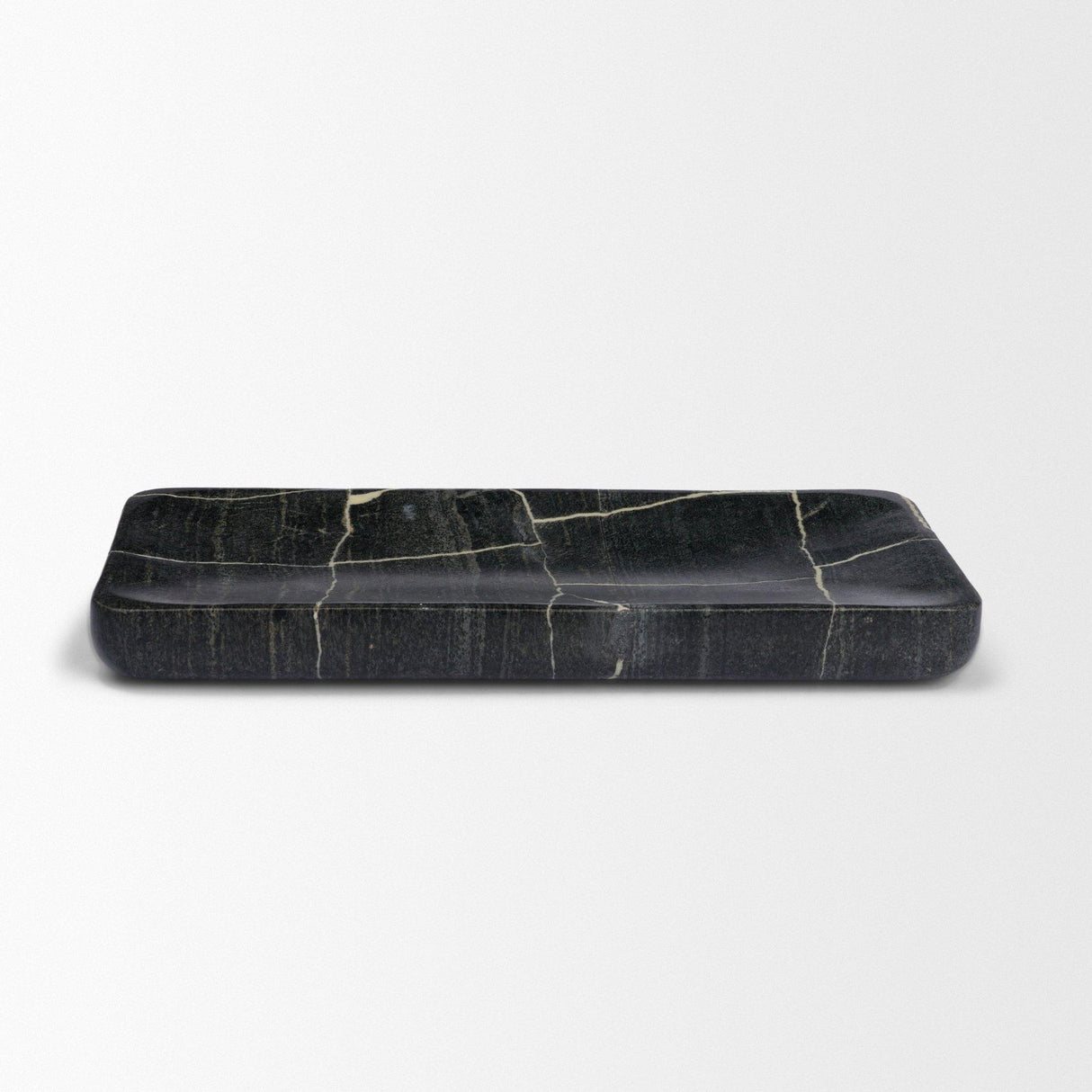 Mercana Tratto Rectangular Black Marble Tray
