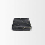 Mercana Tratto Rectangular Black Marble Tray