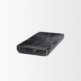 Mercana Tratto Rectangular Black Marble Tray