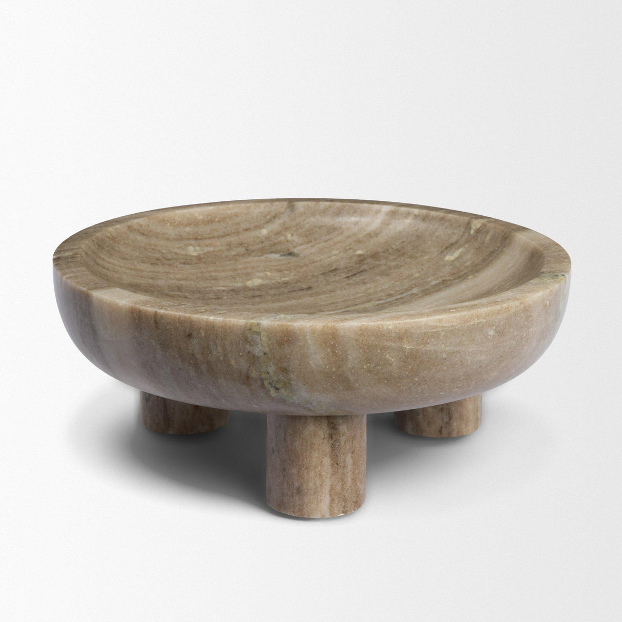 Mercana Vasca Gray Marble Decorative Pedestal Bowl