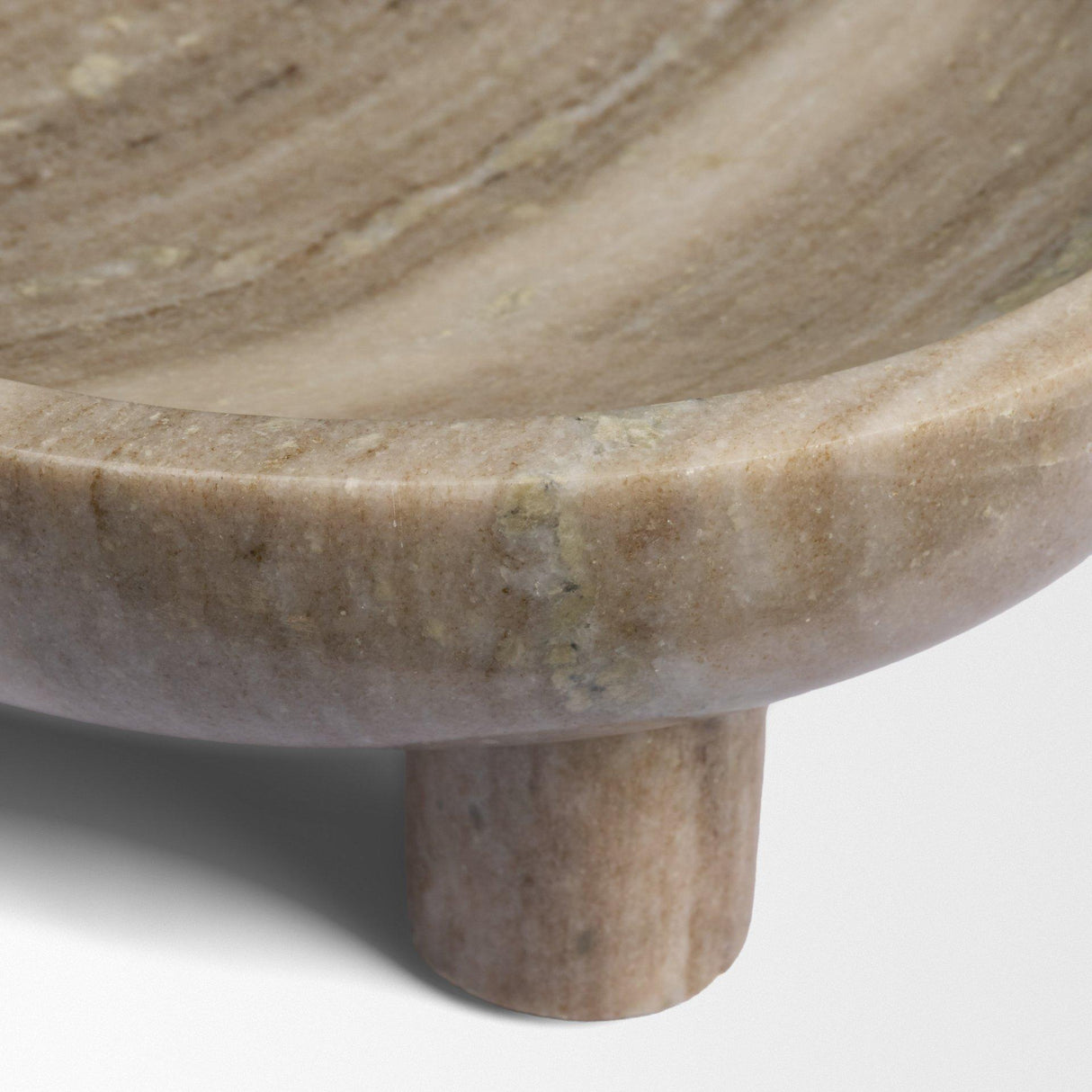 Mercana Vasca Gray Marble Decorative Pedestal Bowl