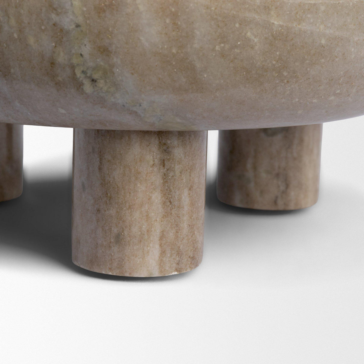 Mercana Vasca Gray Marble Decorative Pedestal Bowl