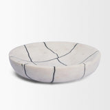 Mercana Sintessi Round White Marble Decorative Bowl