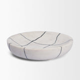 Mercana Sintessi Round White Marble Decorative Bowl