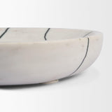 Mercana Sintessi Round White Marble Decorative Bowl