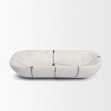 Mercana Sintessi Rectangular White Marble Decorative Bowl