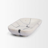 Mercana Sintessi Rectangular White Marble Decorative Bowl