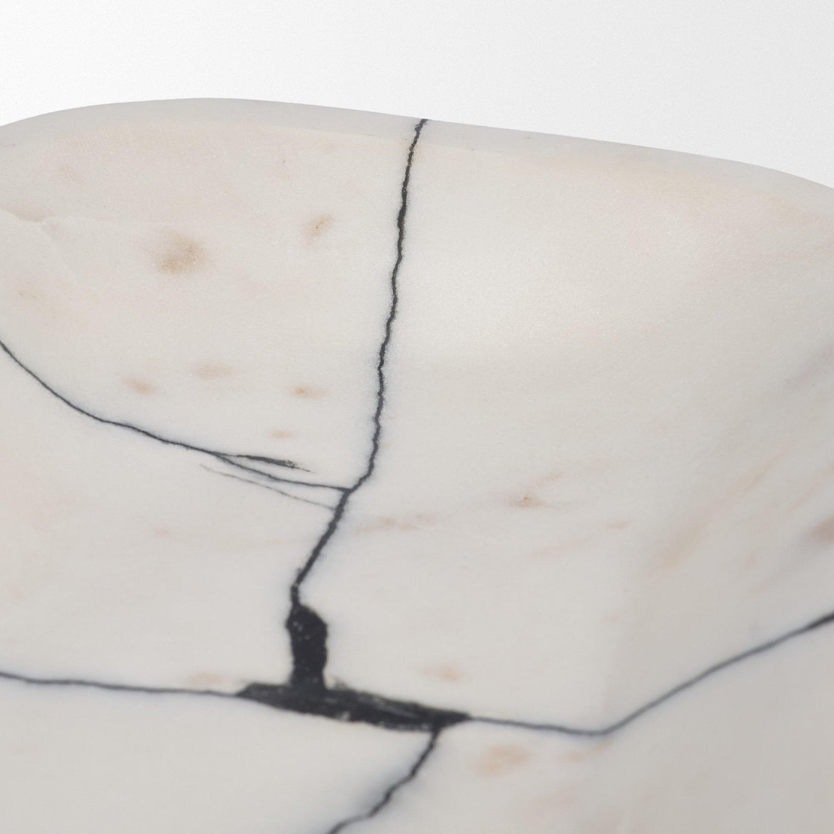 Mercana Sintessi Rectangular White Marble Decorative Bowl