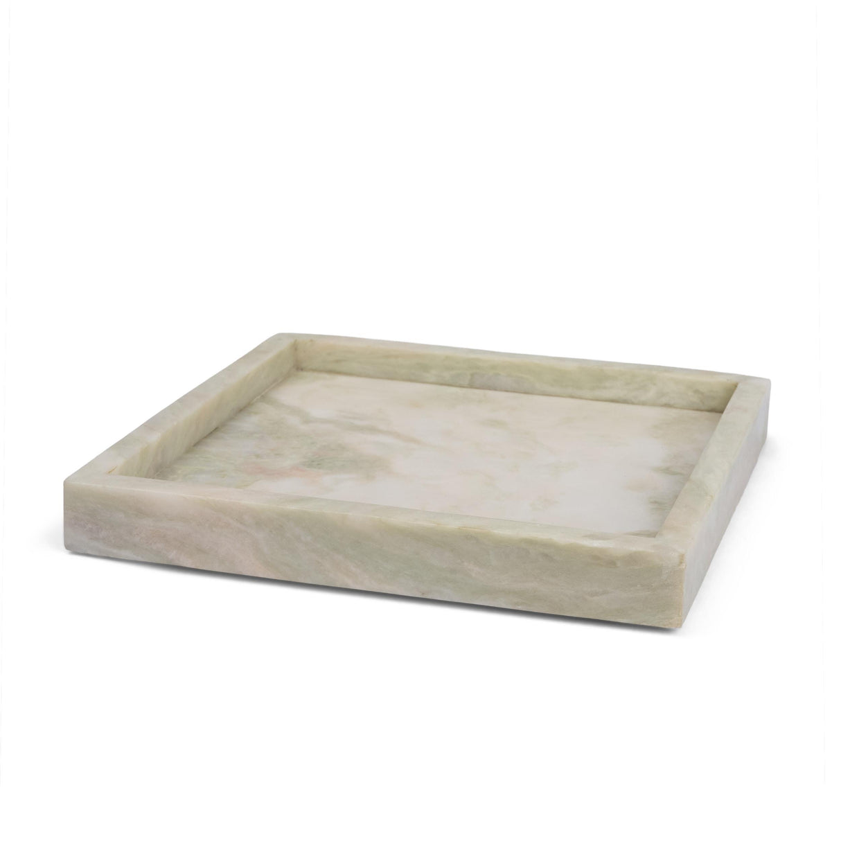Mercana Stratus Gray Marble Square Decorative Tray
