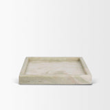 Mercana Stratus Gray Marble Square Decorative Tray