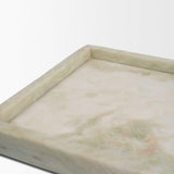 Mercana Stratus Gray Marble Square Decorative Tray