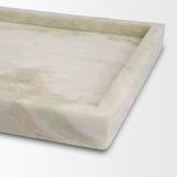Mercana Stratus Gray Marble Square Decorative Tray