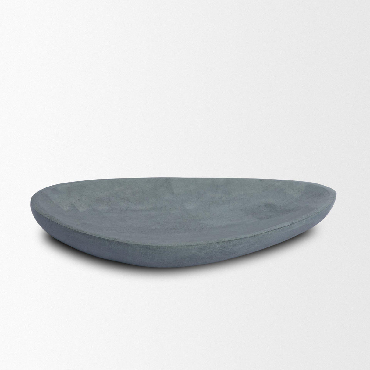 Mercana Tria Rounded Triangular Grey Marble Decorative Tray