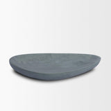 Mercana Tria Rounded Triangular Grey Marble Decorative Tray
