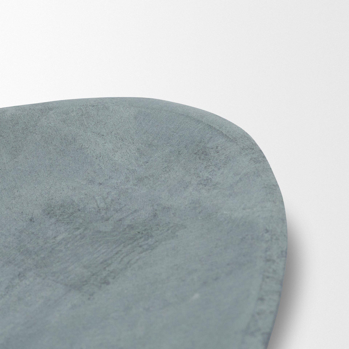 Mercana Tria Rounded Triangular Grey Marble Decorative Tray
