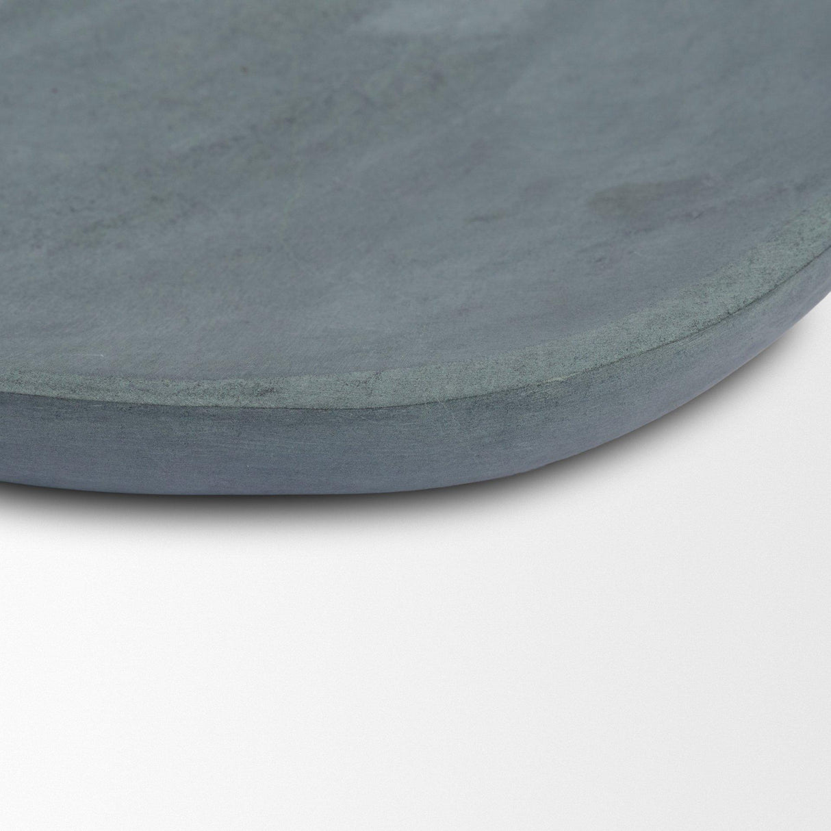 Mercana Tria Rounded Triangular Grey Marble Decorative Tray