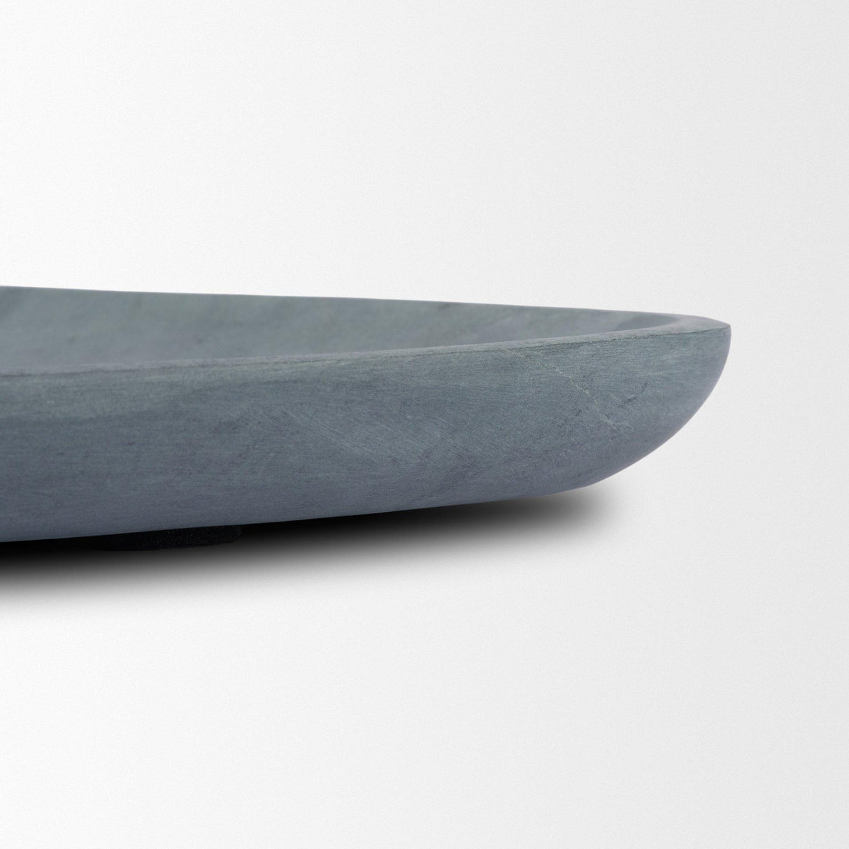 Mercana Tria Rounded Triangular Grey Marble Decorative Tray