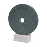 Mercana Orin Gray Marble Round Disc Decorative Object