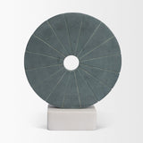 Mercana Orin Gray Marble Round Disc Decorative Object