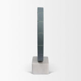 Mercana Orin Gray Marble Round Disc Decorative Object