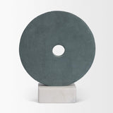 Mercana Orin Gray Marble Round Disc Decorative Object
